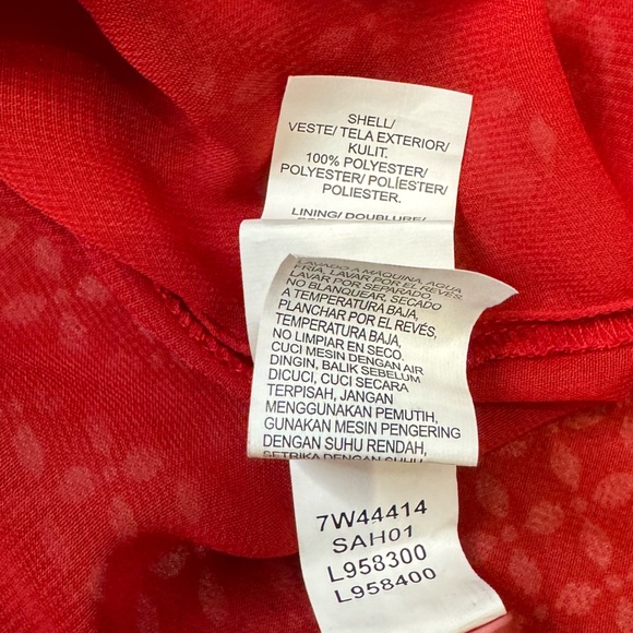 Lucky Brand Reddish-Orange Scoop Neck 3/4 Sleeve Blouse - size m - Picture 5 of 6